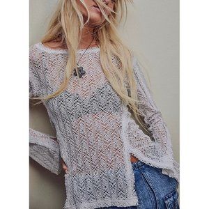 🆕 FREE PEOPLE On The Road Twisted Tee / Ivory